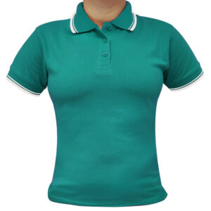 Ladies Stripe Cotton Polo