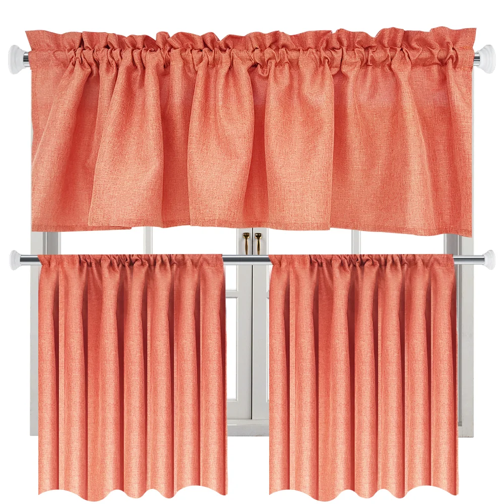 Home Plus 3Pc Linen Kitchen Curtain Set - Image 3