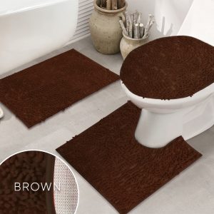 dark brown bath mat sets