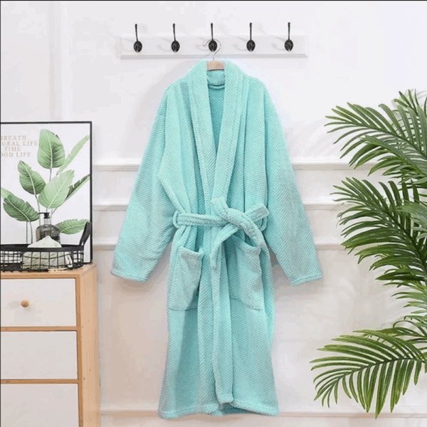 Shangri La Coral Fleece Bathrobe (Unisex) - Image 5