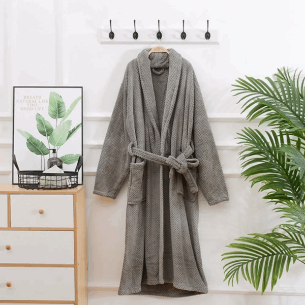 Shangri La Coral Fleece Bathrobe (Unisex)