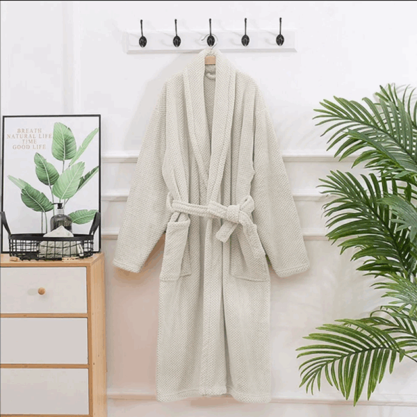 Shangri La Coral Fleece Bathrobe (Unisex) - Image 3
