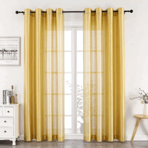 Home Trend Faux Silk Curtain Panels