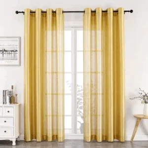 Home Trend Faux Silk Curtain Panels