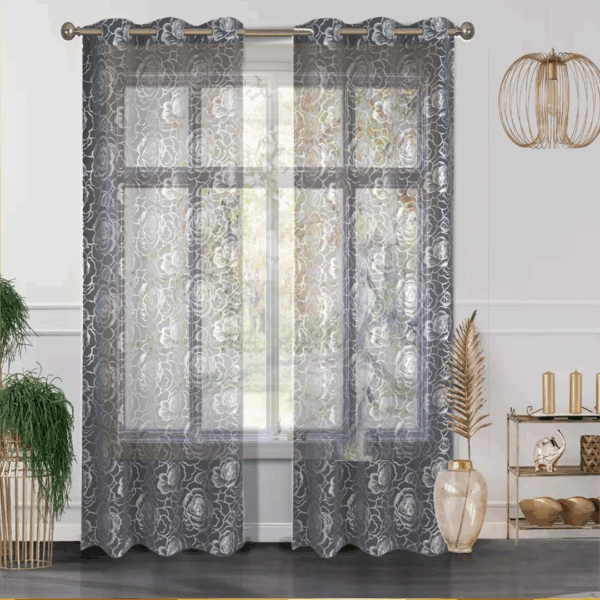 Home Trend-Adore Your Life Metallic Dolly Sheer Panel - Image 5