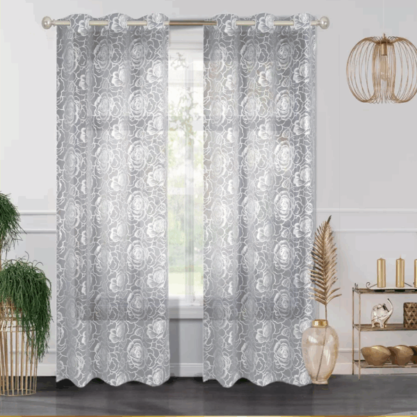 Home Trend-Adore Your Life Metallic Dolly Sheer Panel - Image 3