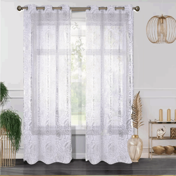 Home Trend-Adore Your Life Metallic Dolly Sheer Panel - Image 2