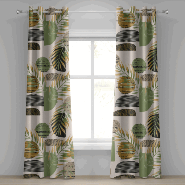 Home Trend Printed Blackout Curtain - Design #25