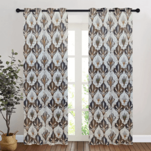 Home Trend Printed Room Darkening Curtain –Design #501A